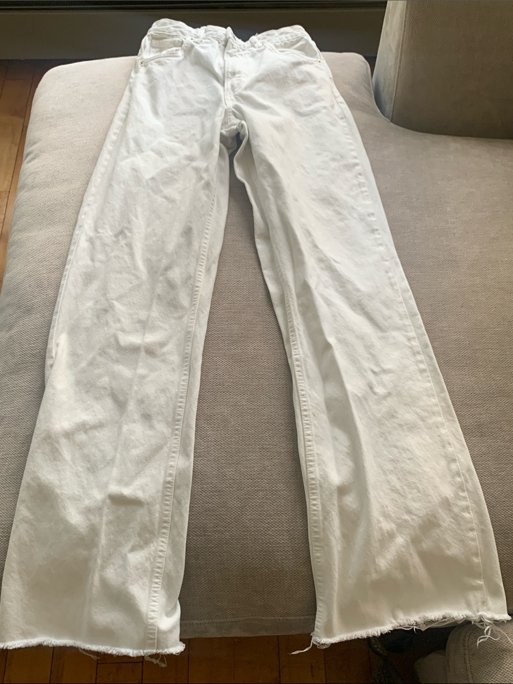 Zara White Wide-Leg Jeans